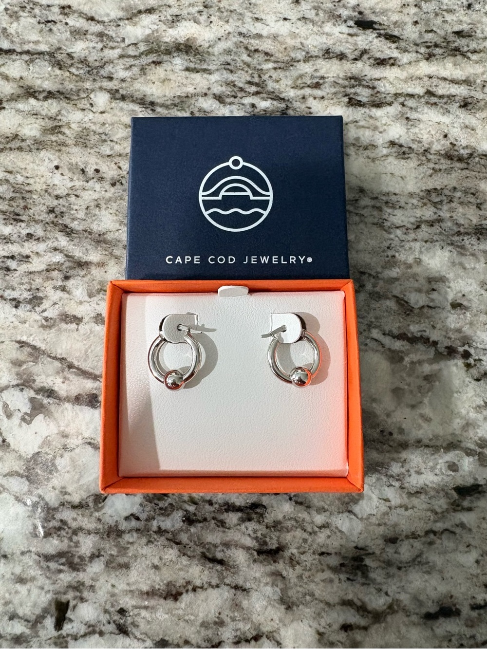 Cape Cod Jewelry STERLING SILVER CLASSIC SINGLE BALL HOOPS